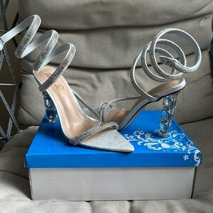 Bella Luna high silver heels